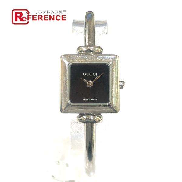 GUCCI グッチ バングル スクエア クォーツ 2針 アナログ 1900Ｌ 腕時計 シルバー レデ...