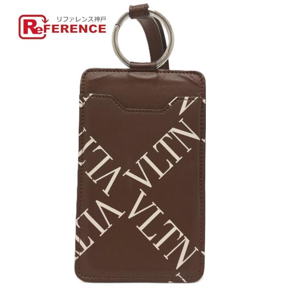 VALENTINO ヴァレンチノ ロゴ 総柄 ストラップ スマートフォン 小物 首掛け ショルダーバ...