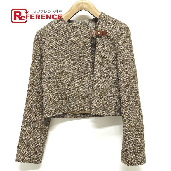 未使用 Chloe クロエ CHC24SVE 上下 ジャケット スカート スーツ ブラウン レディー...