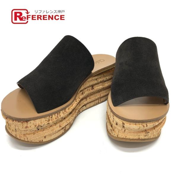 Chloe クロエ CH24561E18VV プラットフォーム ウェッジソール サンダル ブラック ...