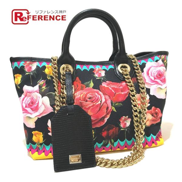 未使用 DOLCE&amp;GABBANA ドルチェアンドガッバーナ 2WAYチェーンショルダー トートバッ...