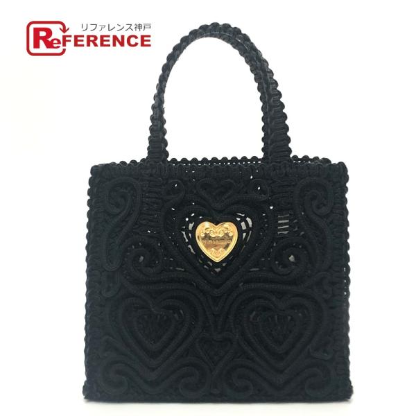 美品 DOLCE&amp;GABBANA ドルチェアンドガッバーナ ハートプレート カバン レース ハンドバ...