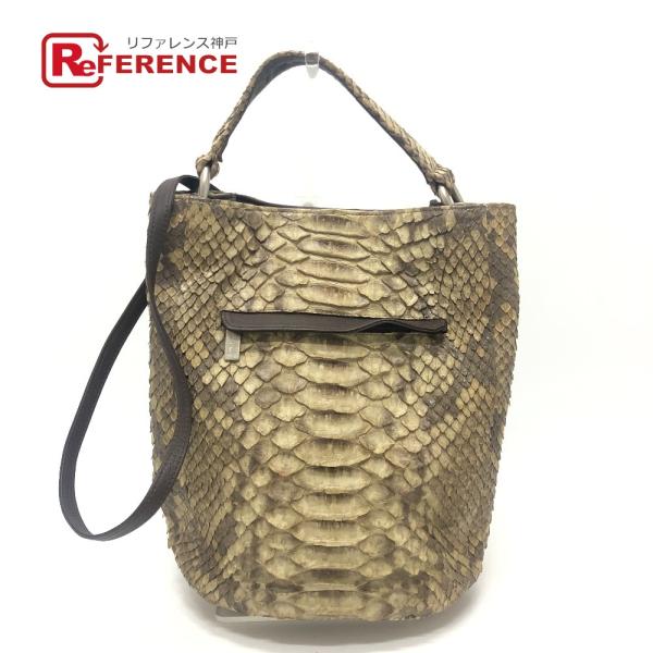 Sun Remy サンレミ― パイソン 2WAY カバン ハンドバッグ 斜め掛け ショルダーバッグ ...