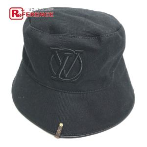 ルイヴィトン 帽子 ブラック シャポーLVシティー Mサイズ バケットハット LOUIS VUITTON 【新品同様】ルイヴィトン モノグラム シャポー