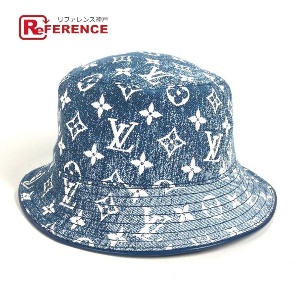 美品 LOUIS VUITTON ルイヴィトン M77435 バケットハット・デニム ハット帽 帽子...