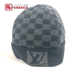 LOUIS VUITTON ルイヴィトン M74197 ボネ・プティ ダミエ ビーニー 帽子 ニット帽 ニットキャップ ニット帽 グレー メンズ【中古】｜reference