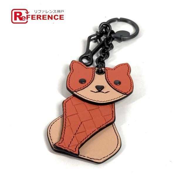 美品 BOTTEGA VENETA ボッテガヴェネタ キャット 猫 アニマル バッグチャーム イント...