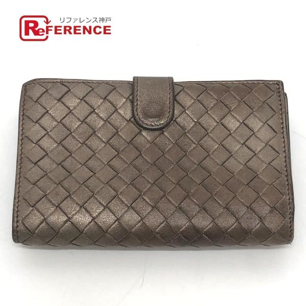 BOTTEGA VENETA ボッテガヴェネタ イントレチャート ジップアラウンド ウォレット 2つ...