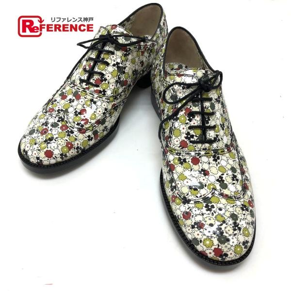 未使用 Bottega Veneta ボッテガヴェネタ レースアップ シューズ 靴 花柄 レザーシュ...