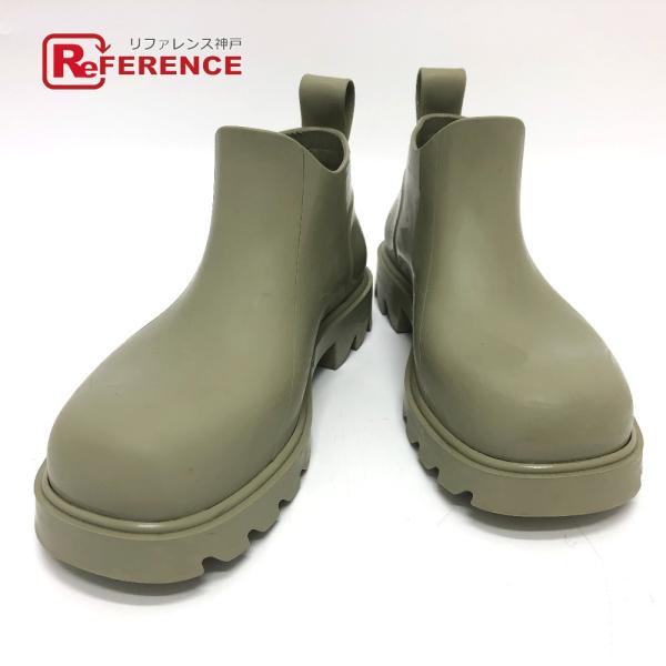 BOTTEGA VENETA ボッテガヴェネタ ラバー アングル ブーツ オリーブグレー グレー メ...