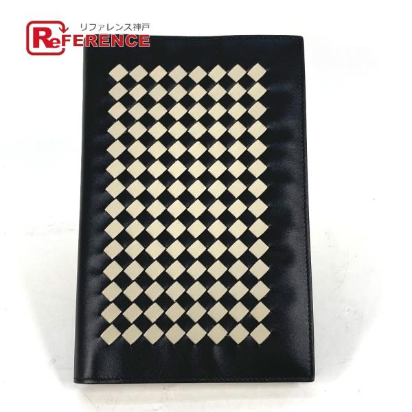 新品同様 BOTTEGA VENETA ボッテガヴェネタ イントレチャート ブックカバー メモ帳 文...