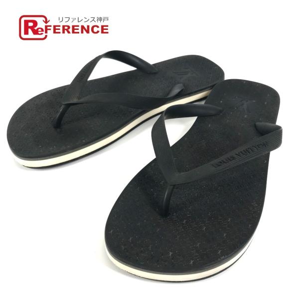 LOUIS VUITTON ルイヴィトン  ロゴ ビーチサンダル 靴 シューズ サンダル ブラック ...