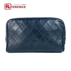 CHANEL シャネル ビコローレ セカンドバッグ カバン メイクポーチ 化粧ポーチ ヴィンテージ ポーチ ブラック レディース【中古】