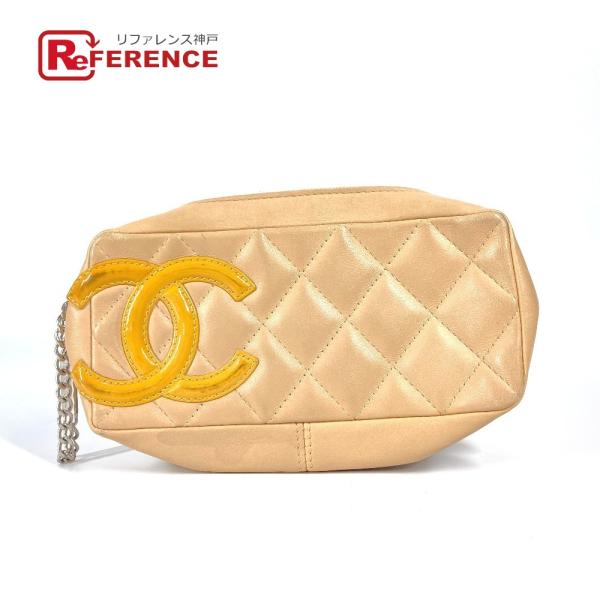 CHANEL シャネル CC ココマーク ロゴ メイクポーチ 化粧ポーチ ペンケース  カンボンライ...
