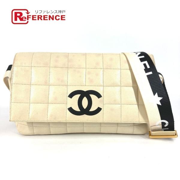 CHANEL シャネル CC ココマーク チョコバー バイカラー 斜め掛け カバン フラップ ポシェ...