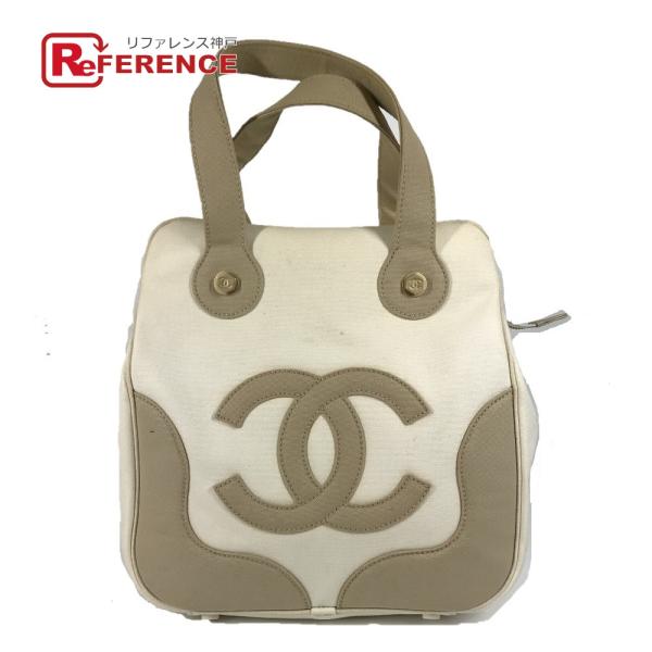 CHANEL シャネル CC ココマーク ロゴ マシュマロ カバン トートバッグ ハンドバッグ ベー...