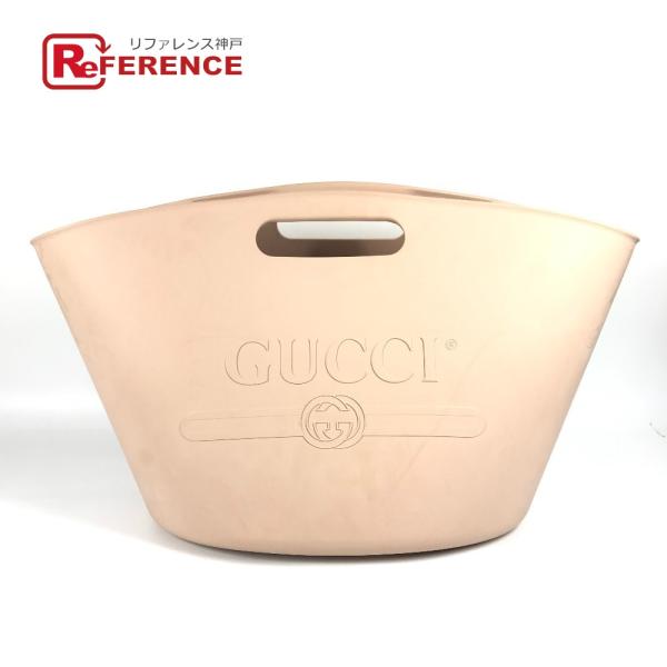 GUCCI グッチ 511261 バケツバッグ ロゴ ランドリーバッグ カバン  ハンドバッグ ベー...