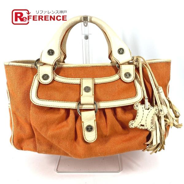 CELINE セリーヌ マカダム ブギーバッグ トートバッグ カバン フリンジ タッセル ロゴ ハン...