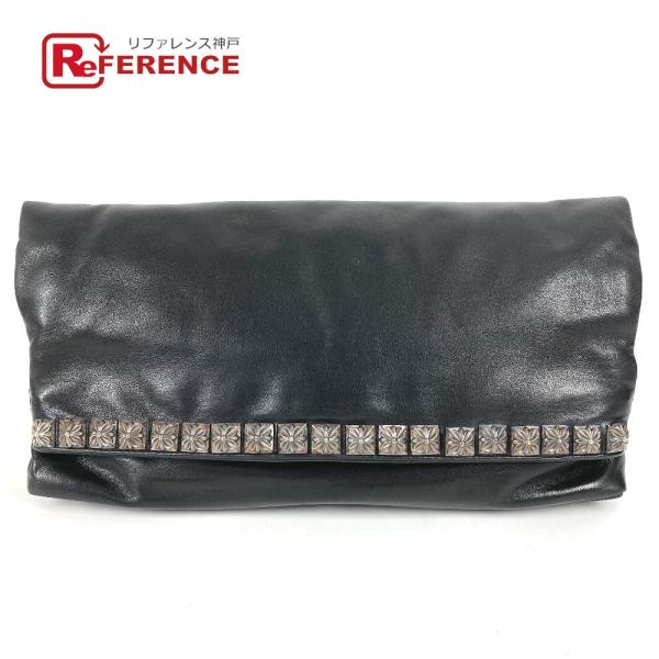 CHROME HEARTS クロムハーツ ピラミッドスタッズ ダガージップ カバン ポーチ セカンド...