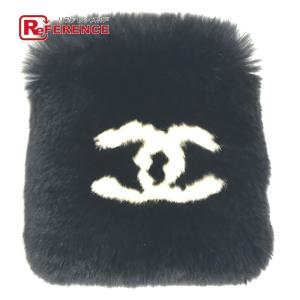 CHANEL シャネル ファー アクセサリー ジュエリー バングル CC ココマーク ロゴ ブレスレット ブラック レディース【中古】