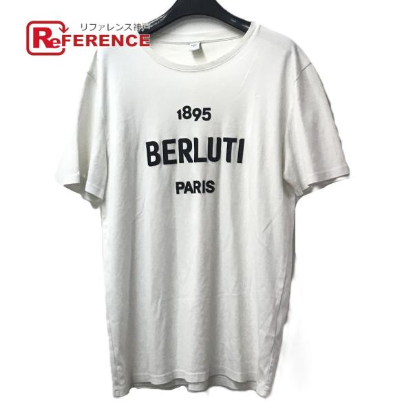 Berluti ベルルッティ ロゴ バイカラー  半袖 アパレル トップス 半袖Ｔシャツ ホワイト ...