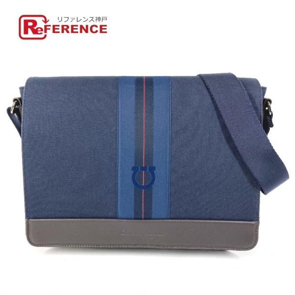 Salvatore Ferragamo サルヴァトーレフェラガモ ロゴ メッセンジャーバッグ カバン...