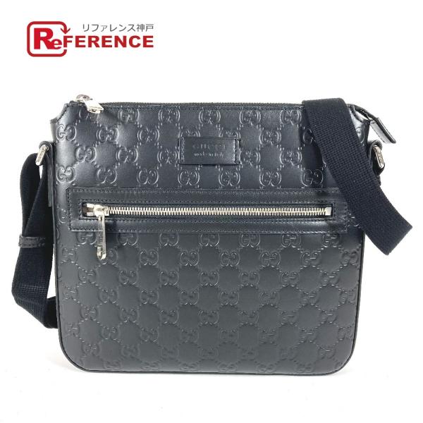 美品 GUCCI グッチ 406410 ロゴ カバン 斜め掛け ポシェット GGエンボス グッチシマ...