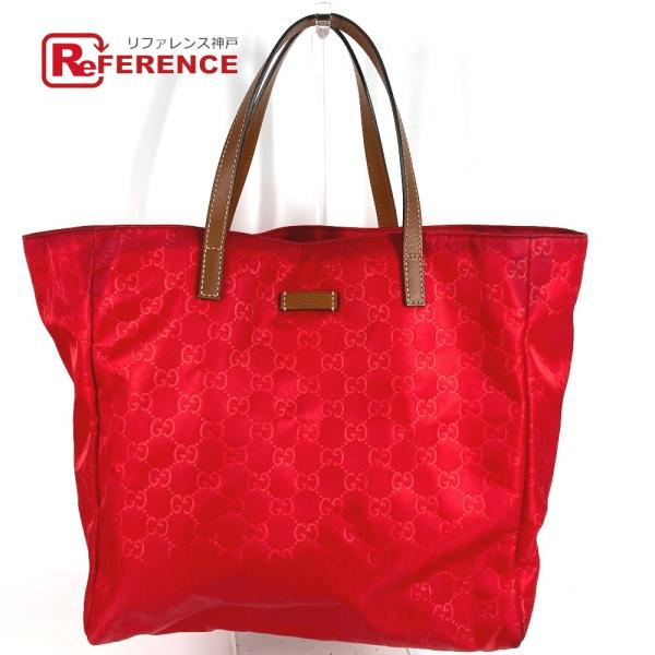 GUCCI グッチ 282439 ロゴ GG カバン 肩掛け トートバッグ ショルダーバッグ レッド...