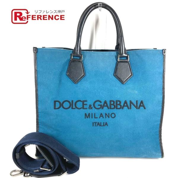 DOLCE&amp;GABBANA ドルガバ ロゴ カバン 2WAYバッグ トートバッグ ショッピングバッグ...