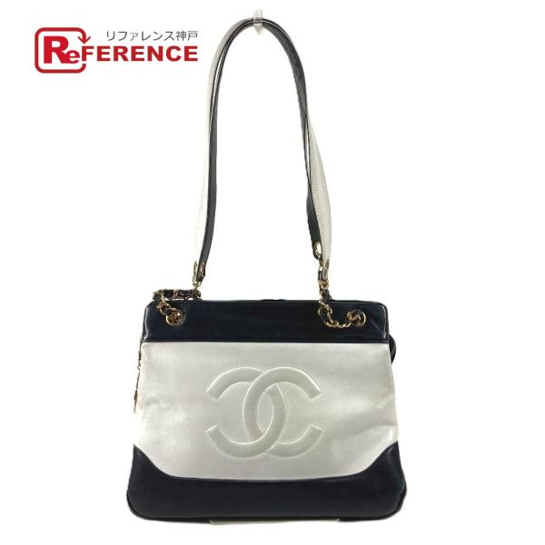 CHANEL シャネル CC ココマーク ロゴ Wチェーン カバン 肩掛け トートバッグ チェーンバ...