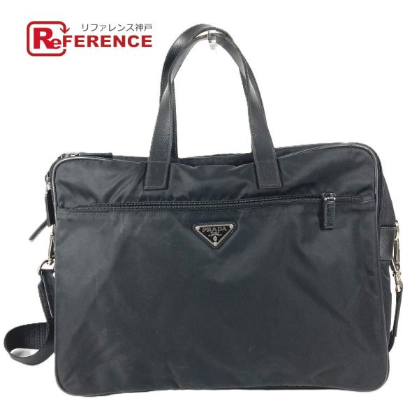 PRADA プラダ トライアングルロゴ 三角ロゴ プレート  ショルダーバッグ ブリーフケース 書類...