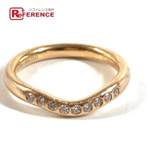 TIFFANY&Co. ティファニー カーブド バンドリング 9P アクセサリー ダイヤモンド 金 K18 18K WG リング・指輪 ピンクゴールド 【中古】