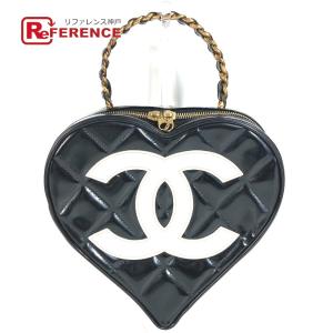 CHANEL シャネル ハート CC ココマーク マトラッセ キルティング　チェーン ロゴ バニティバッグ ヴィンテージ ハンドバッグ【中古】