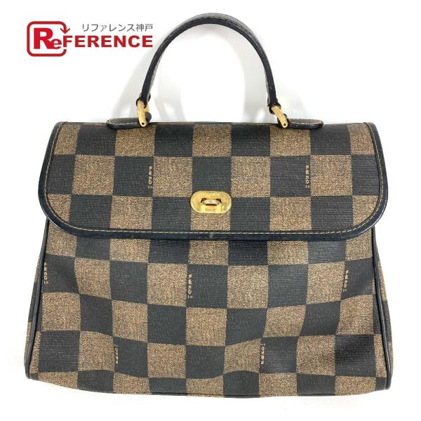 FENDI フェンディ ペカン ロゴ カバン トートバッグ ヴィンテージ ハンドバッグ ブラウン ユ...