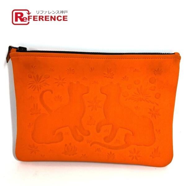 HERMES エルメス ネオバンＭM  クラッチバッグ カバン メイクポーチ マルチポーチ レオパー...