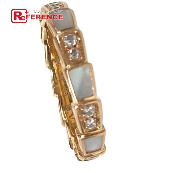 BVLGARI ブルガリ セルペンティ ヴァイパー リング マザーオブパール K18 金 18K リ...
