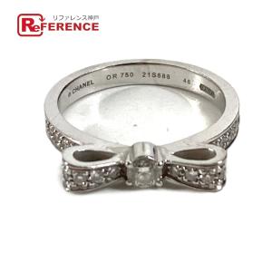 CHANEL シャネル J3412 リュバン ドゥ シャネル ダイヤ ダイヤモンド リボン ジュエリー 金 K18 18K リング・指輪 シルバー【中古】