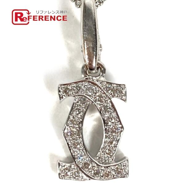CARTIER カルティエ 2C ロゴ チャーム ペンダントトップ ネックレス アクセサリー ダイヤ...