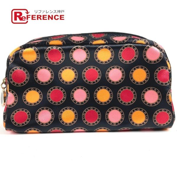 新品同様 BVLGARI ブルガリ 総柄 ロゴ メイクポーチ 化粧ポーチ クラッチバッグ PARFU...