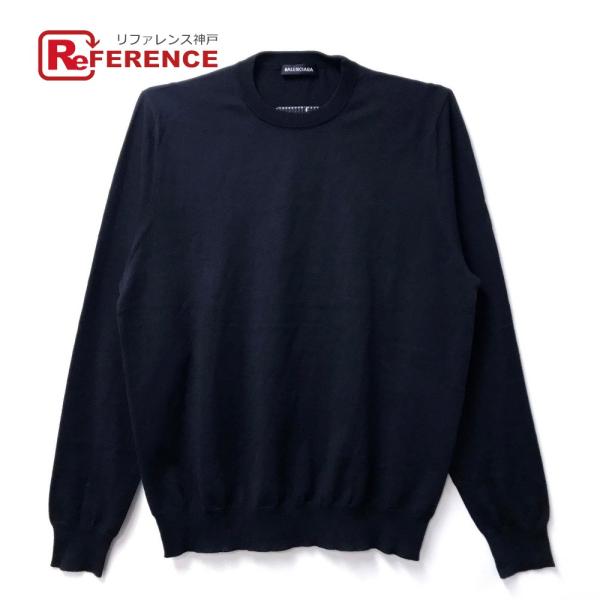 新品同様 BALENCIAGA バレンシアガ  583117 長袖 トップス ニット バック ロゴ ...