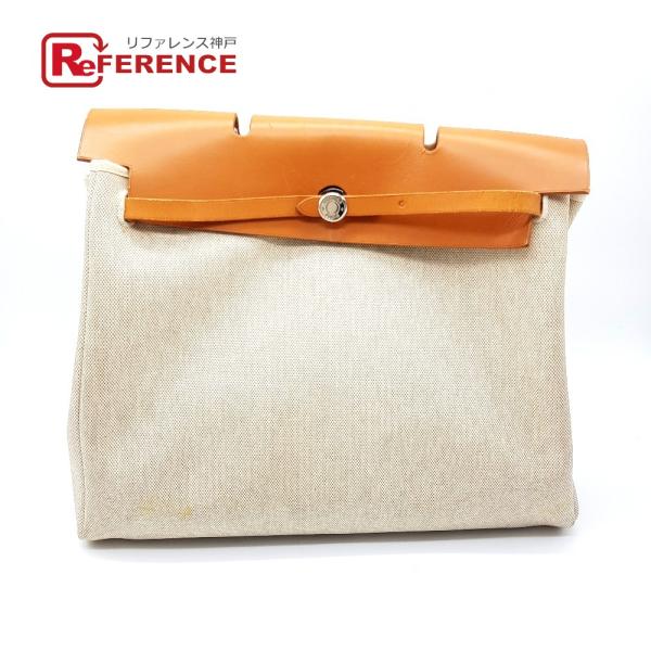 HERMES エルメス エールバッグ MM カバン 2WAY ハンドバッグ ショルダーバッグ ブラウ...