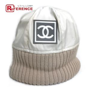 CHANEL 【超美品】シャネル ココマーク 千鳥格子 ニットキャップ