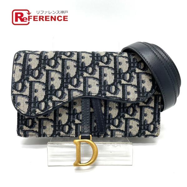 美品 Dior ディオール S5619CTZQ_M928 オブリーク トロッター サドル ベルトポー...