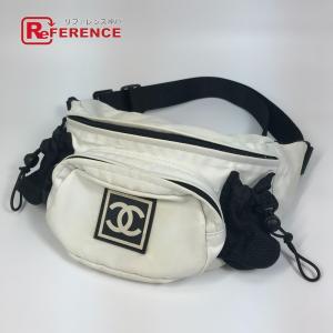 CHANEL シャネル メッシュポケット スポーツライン ボディバッグ オフ