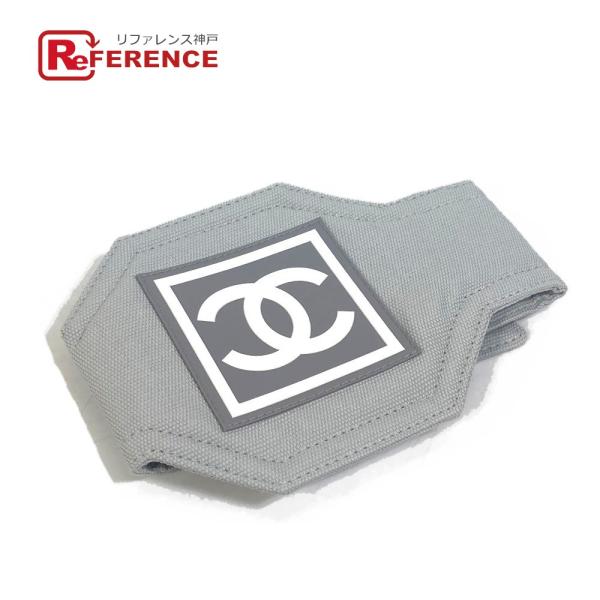 CHANEL シャネル スポーツライン ココマーク アームバンド リストバンド コットン グレー ユ...