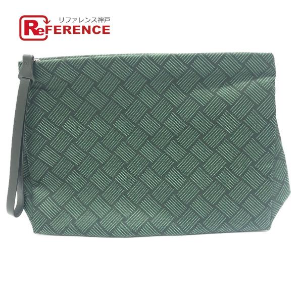 BOTTEGA VENETA ボッテガヴェネタ 総柄 クラッチバッグ キャンバス グリーン レディー...