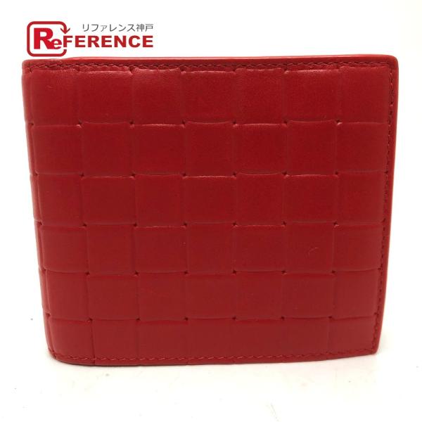 BOTTEGA VENETA ボッテガヴェネタ イントレチャート 二つ折り 2つ折り財布 レザー レ...