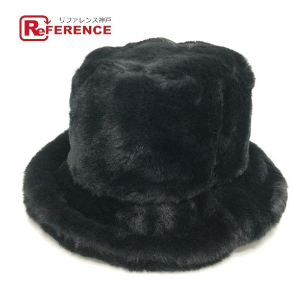 PRADA プラダ ファッション小物 帽子 バケットハット ハット ファー ブラック レディース【中...