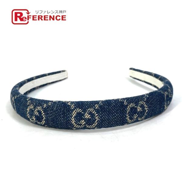 GUCCI グッチ 652835  GGジャガード エコウォッシュドデニム ヘアバンド ヘアアクセサ...