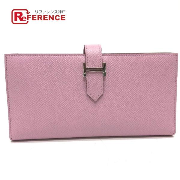 未使用 HERMES エルメス ベアンスフレ 2つ折り H金具 長財布 モーヴシルヴェストル（推定）...